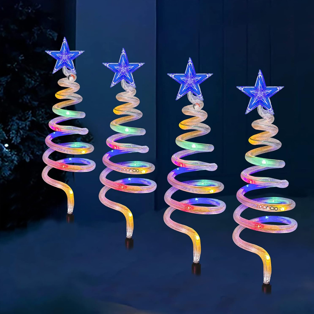 Miniatura 3 de 4 Luces En Espiral Forma De Árbol Navide